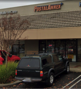 PostalAnnex storefront and business listing in Roseville, California offering walk-in Live Scan fingerprinting services.